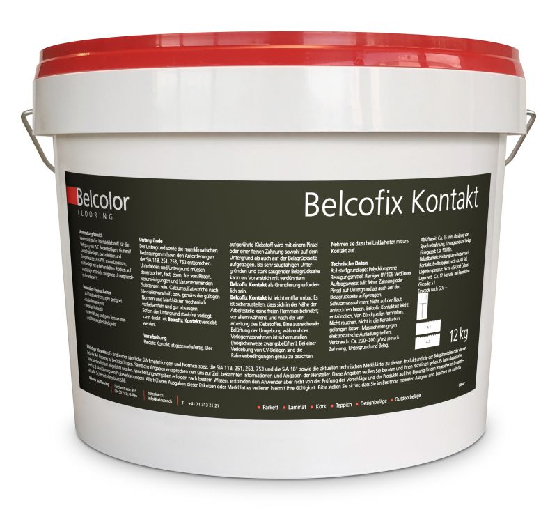 Einseit- und Kontaktklebstoffe Belcofix Kontakt, Geb. 12 kg,