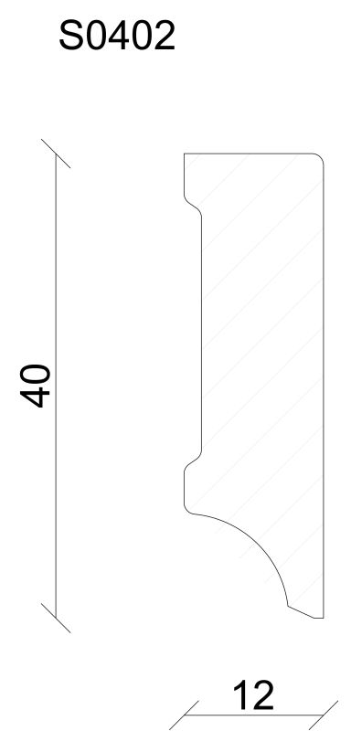 Sockelleisten Lagersortiment Sockelleiste KI.RAL9010.40/12mm